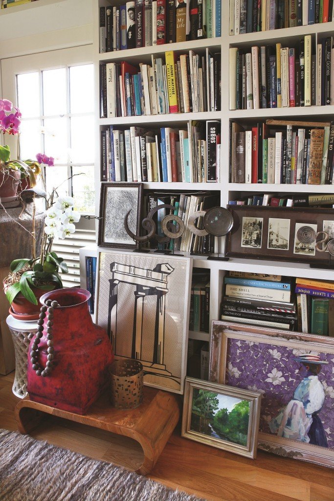 contemporary white bookcase