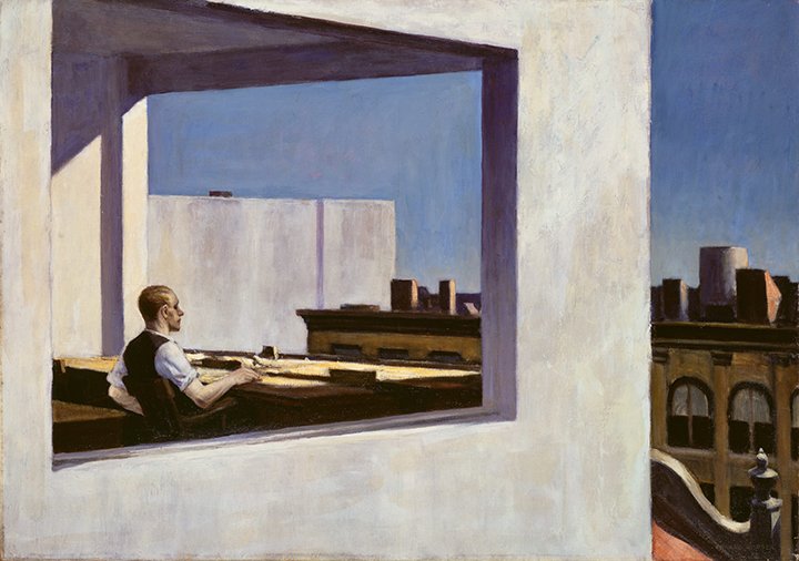 Working Title/Artist: Edward Hopper: Office in a Small City Department: Modern Art Culture/Period/Location: HB/TOA Date Code: Working Date: photography by mma 1979/89, transparency #11ad scanned and retouched by film and media (jn) 5_16_07