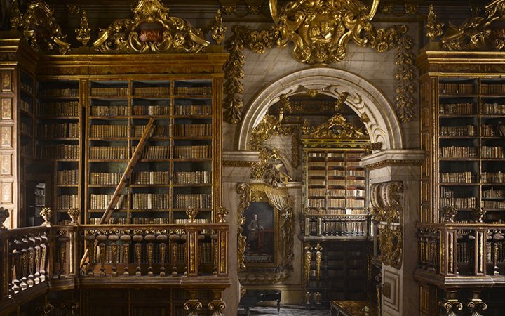 BOOK: THE LIBRARY A WORLD HISTORY ONY TO BE USED IN RELATION TO THE BOOK OTHERWISE PERMISSION NEEDED FROM PHOTOGRAPHER Biblioteca Joanina, 1728 Coimbra Portugal p.156-7 Will Pryce.jpg