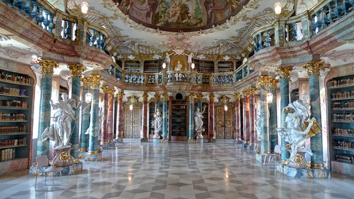 Wiblingen Manastırı Kütüphanesi, Ulm, Almanya