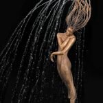 Primavera III, Plastik, Springbrunnen, Brunnen, Wasser, Skulptur aus Bronze, von Malgorzata Chodakowska
