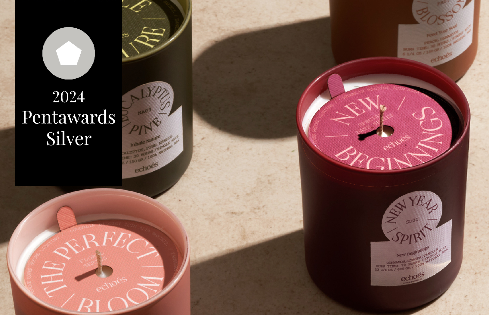 Echoes Candle & Scent Lab’e ikinci tasarım ödülü Pentawards’dan!